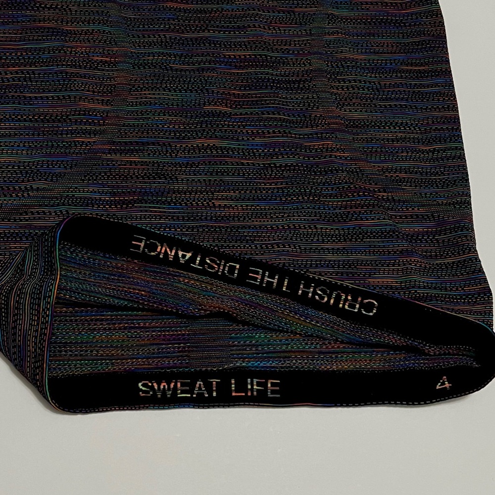 Lululemon Swiftly Tech Long Sleeve 2.0 Black/Rainbow Multi 4/Extra Small Run Top - Picture 10 of 15